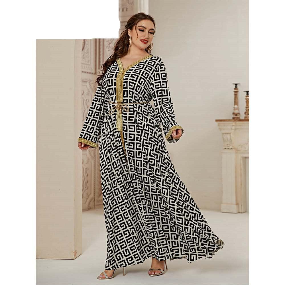 Longue Printers Femmes Days Robes Grande Grand Dress - Amazitshop