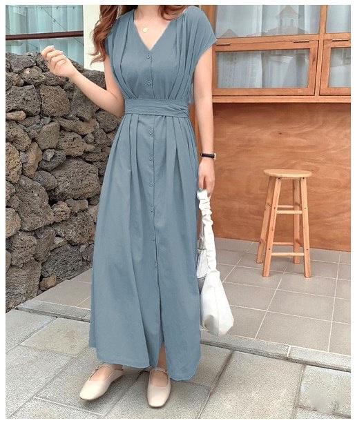 Loose and slimming long dresses - Amazitshop