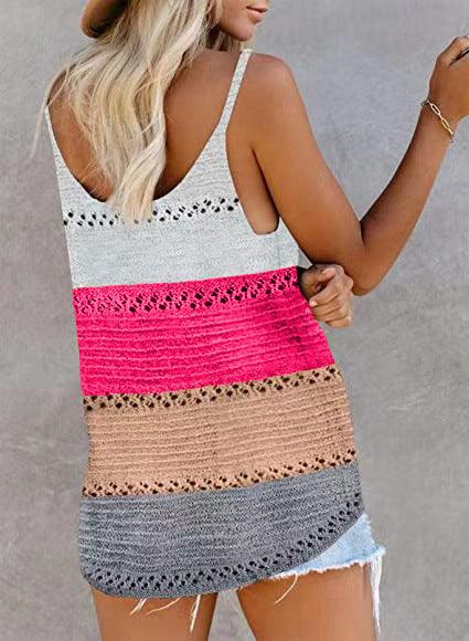 Loose Camisole Knit Beach Top Women Beachwear - Amazitshop