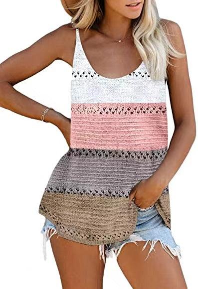 Loose Camisole Knit Beach Top Women Beachwear - Amazitshop