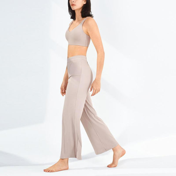 Loose Drawstring Flare Athleisure Yoga Pants - Amazitshop