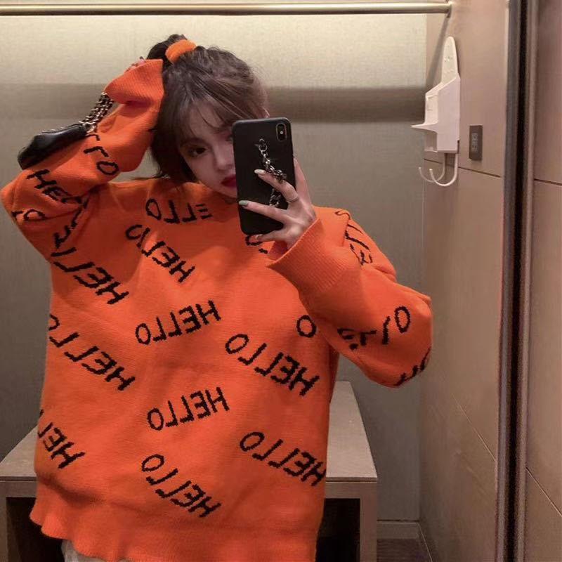 Loose Fitting, Lazy Style Pullover, Versatile Crew Neck Sweater - Amazitshop