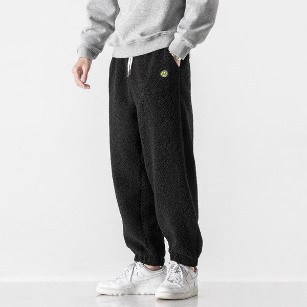 Loose Girdled Feet Plus Velvet Thickened Pant - Amazitshop