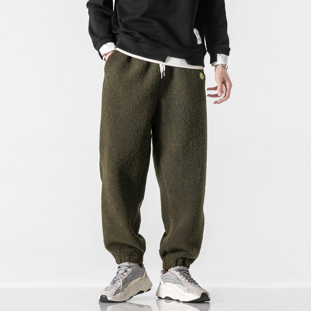 Loose Girdled Feet Plus Velvet Thickened Pant - Amazitshop