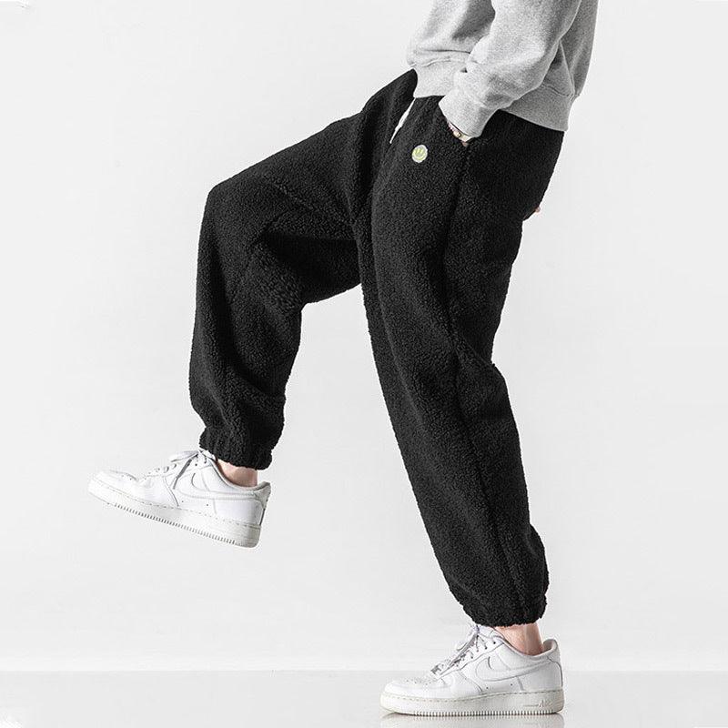 Loose Girdled Feet Plus Velvet Thickened Pant - Amazitshop