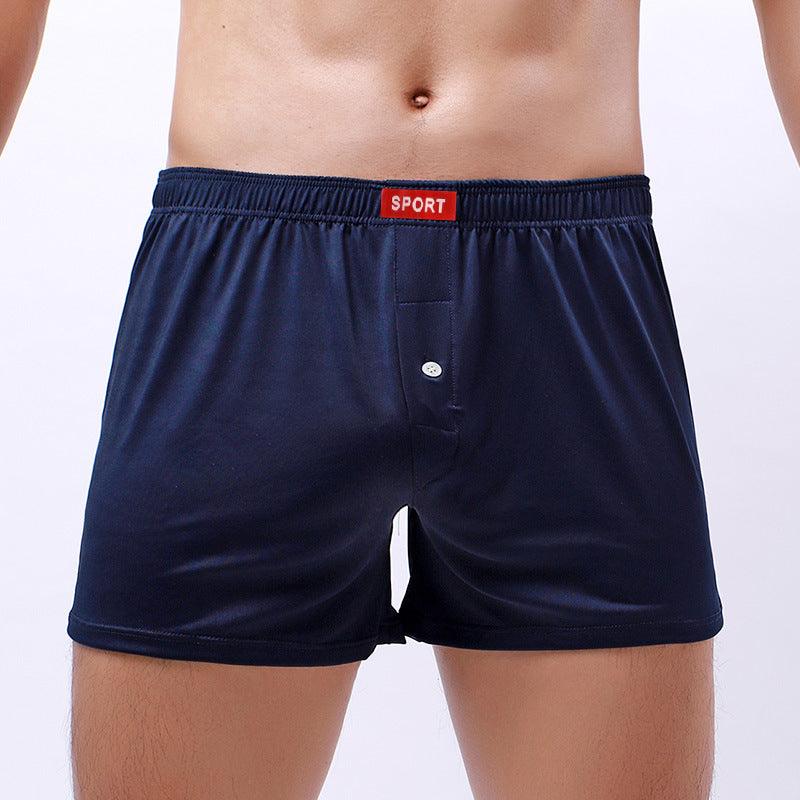 Loose Men's Underwear Breathable Fabric Silky Boxers - Amazitshop