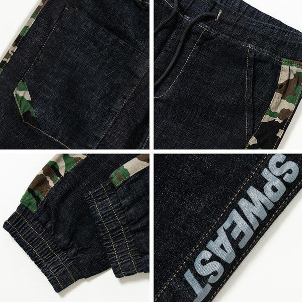 Loose Plus Size Trend Hong Kong Style Autumn Denim Overalls Men's Harem Pants - Amazitshop