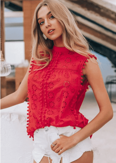 Loose tops, European and American casual tops, cotton - Amazitshop