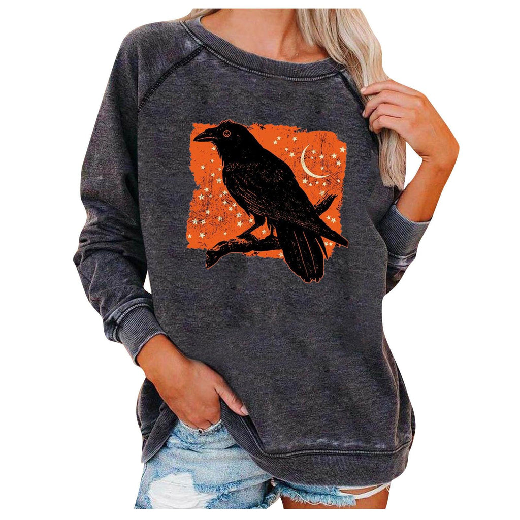 Loose Women's Tops Halloween Themed Sweatshirts - Amazitshop