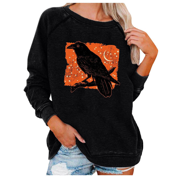 Loose Women's Tops Halloween Themed Sweatshirts - Amazitshop