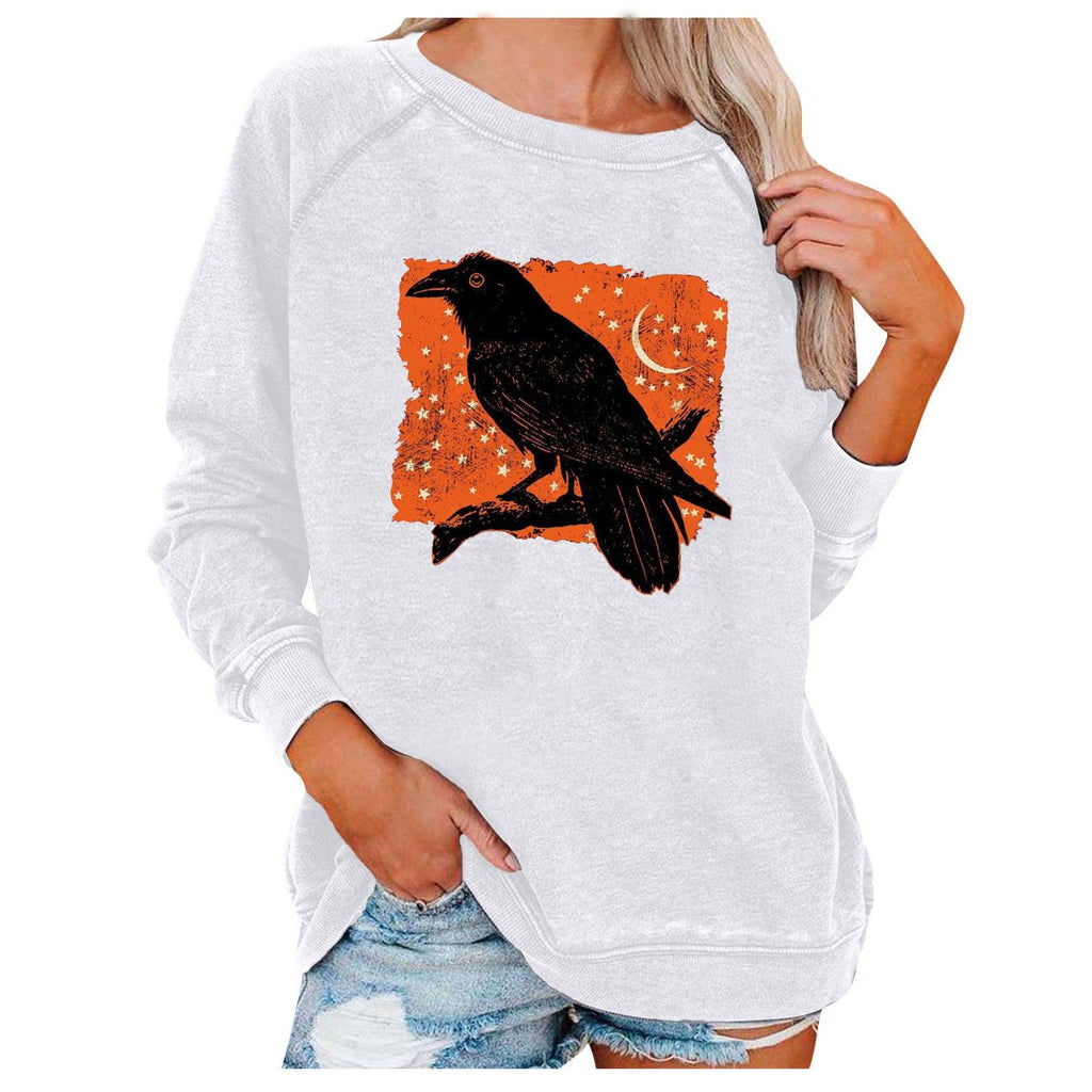 Loose Women's Tops Halloween Themed Sweatshirts - Amazitshop