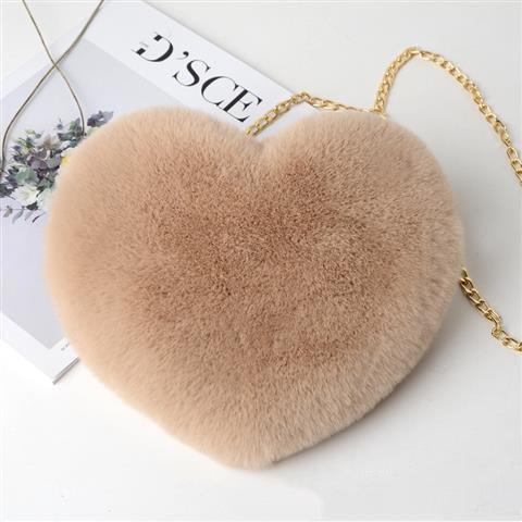 Love Bags For Women Plush Chain Shoulder Bags Valentine's Day Party Bag - Amazitshop