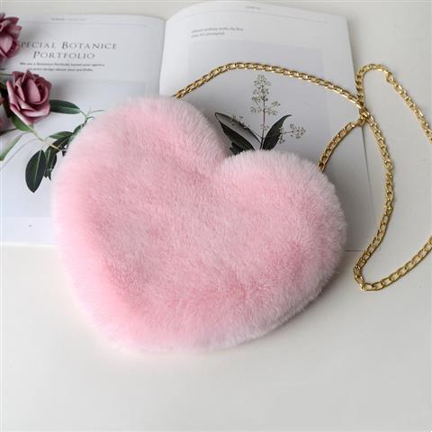 Love Bags For Women Plush Chain Shoulder Bags Valentine's Day Party Bag - Amazitshop