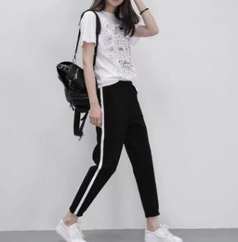 Lucylizz Women Striped Sport Leggings Fitness Yoga Pants Leggins Gym Sports Clothing Running Tights Slim Trousers Plus Size - Amazitshop