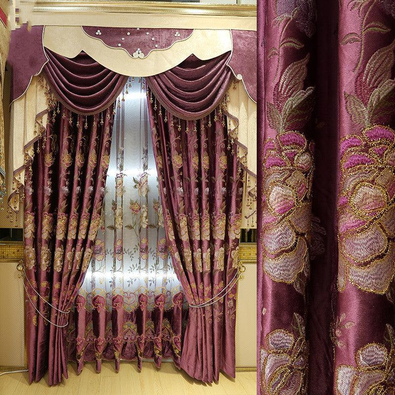 Luxury Pastoral Embroidery Curtains - Amazitshop