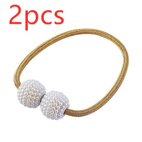 Magnetic Curtain Tiebacks Pearl Beads - Amazitshop