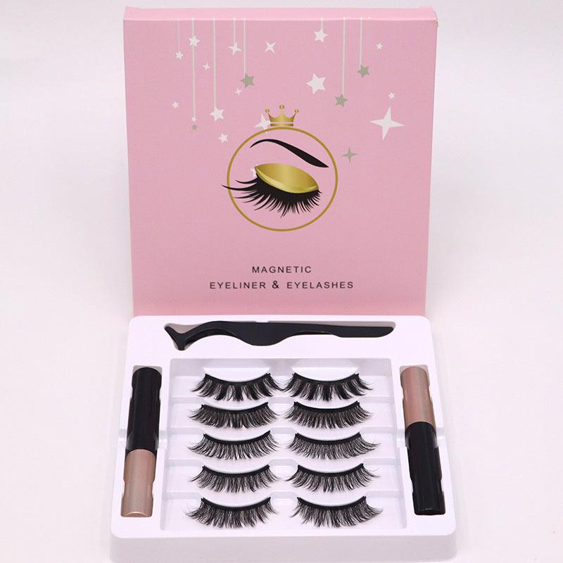 Magnetic Eyelashes Eyeliner Set Long Lasting False Mink Waterproof Eye Lashes Extension Reusable Beauty Makeup Tool - Amazitshop