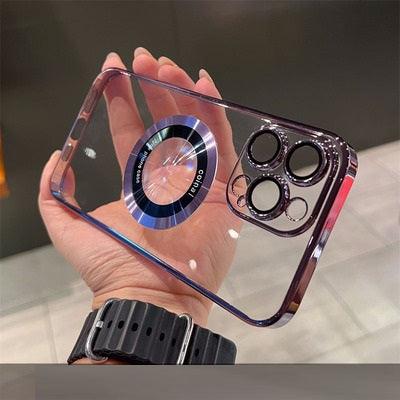 Magnetic Phone Case All - inclusive Electroplating Hard Shell - Amazitshop