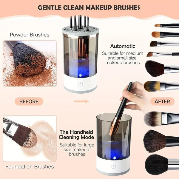 Makeup Brush Cleaner Automatic Rotating Makeup Brush Cleaner USB Portable Electric Cosmetic Makeup Brush Rotary Washing Machine - Amazitshop