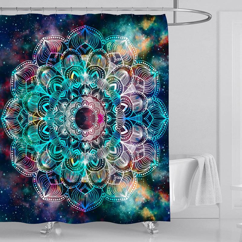 Mandala Starry Sky DIY Polyester Shower Curtain Waterproof - Amazitshop