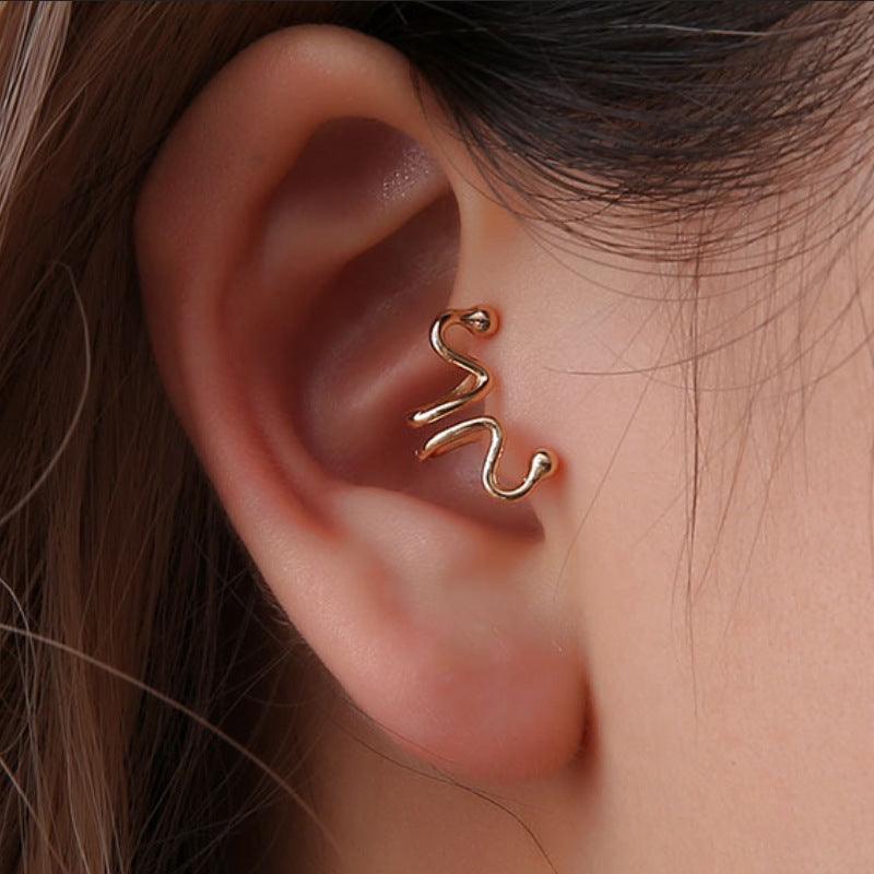 Match Head Curve Shape Geometric Ear Clip - Amazitshop