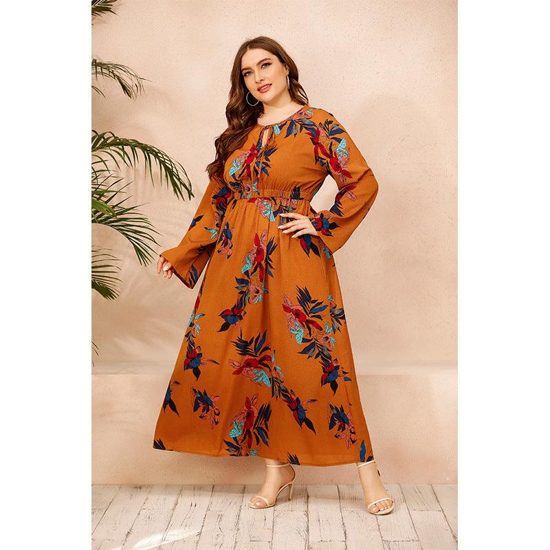 Maxi Dress floral female long sleep Robe - Amazitshop