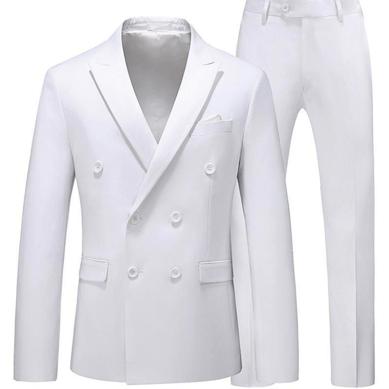 Men 2 Pieces Slim Fit Casual Tuxedo Suit Male Suits Set - Amazitshop