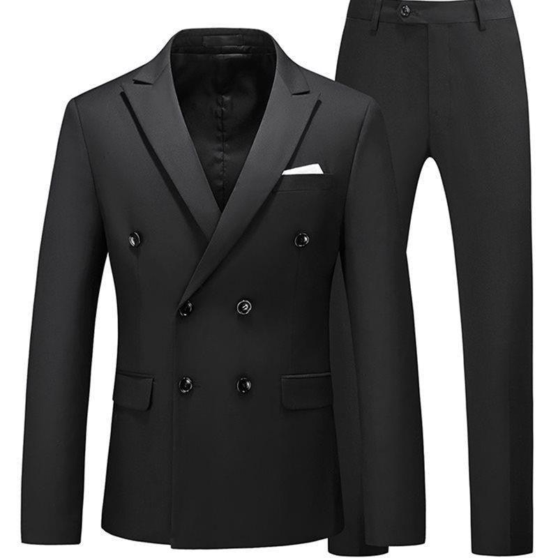 Men 2 Pieces Slim Fit Casual Tuxedo Suit Male Suits Set - Amazitshop
