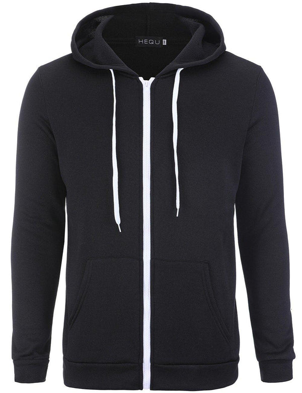 Men Black Hip Hop Mantle Hoodies - Amazitshop
