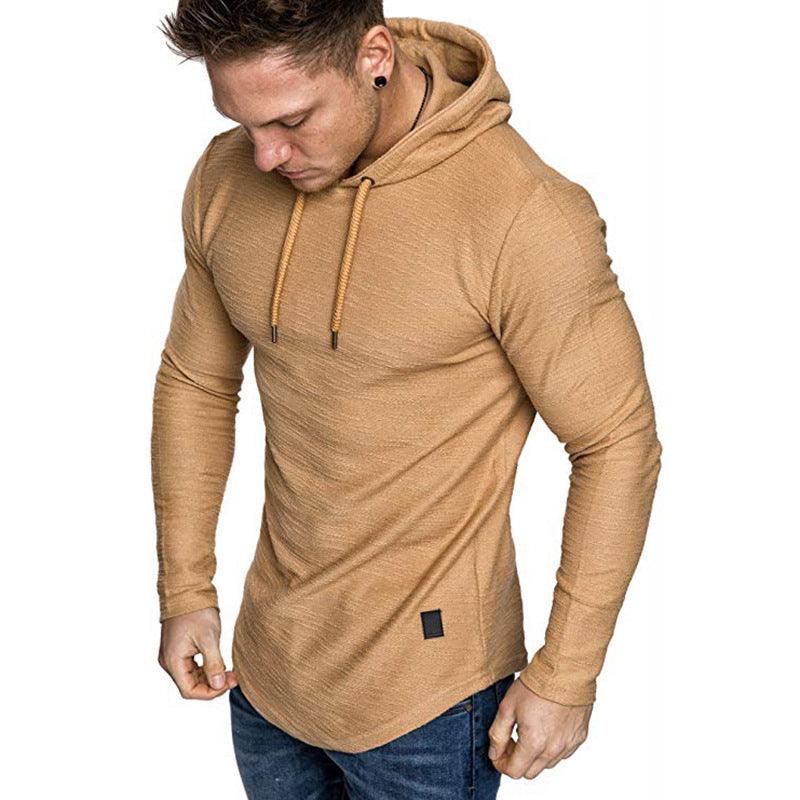 Men Hoodie Sweatshirt Casual Long Sleeve Slim Tops Gym T-shirt - Amazitshop