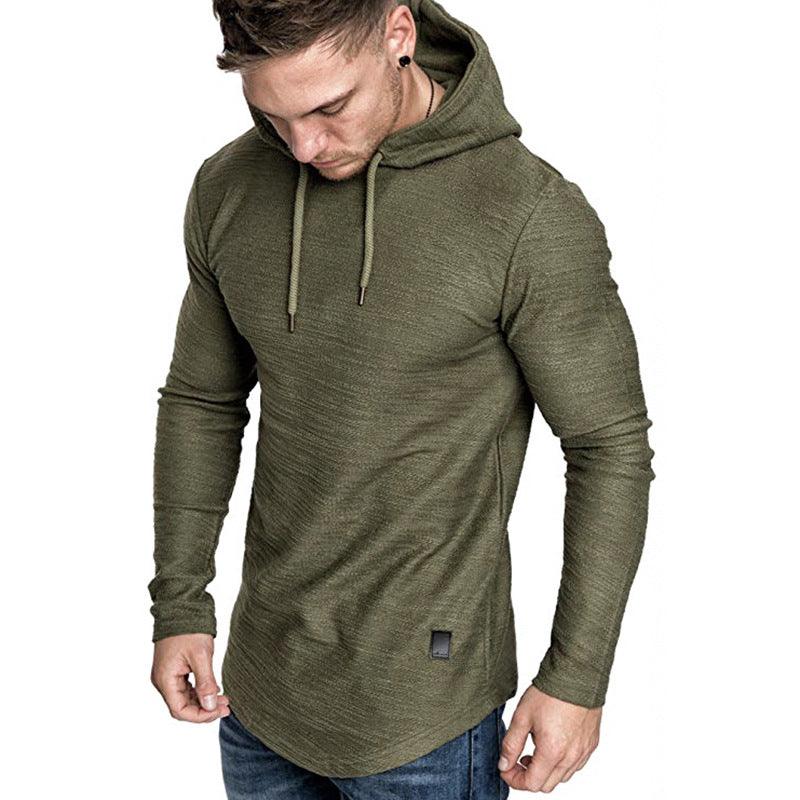 Men Hoodie Sweatshirt Casual Long Sleeve Slim Tops Gym T-shirt - Amazitshop