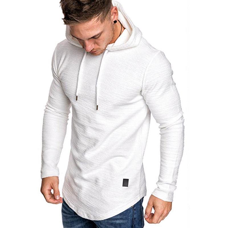 Men Hoodie Sweatshirt Casual Long Sleeve Slim Tops Gym T-shirt - Amazitshop