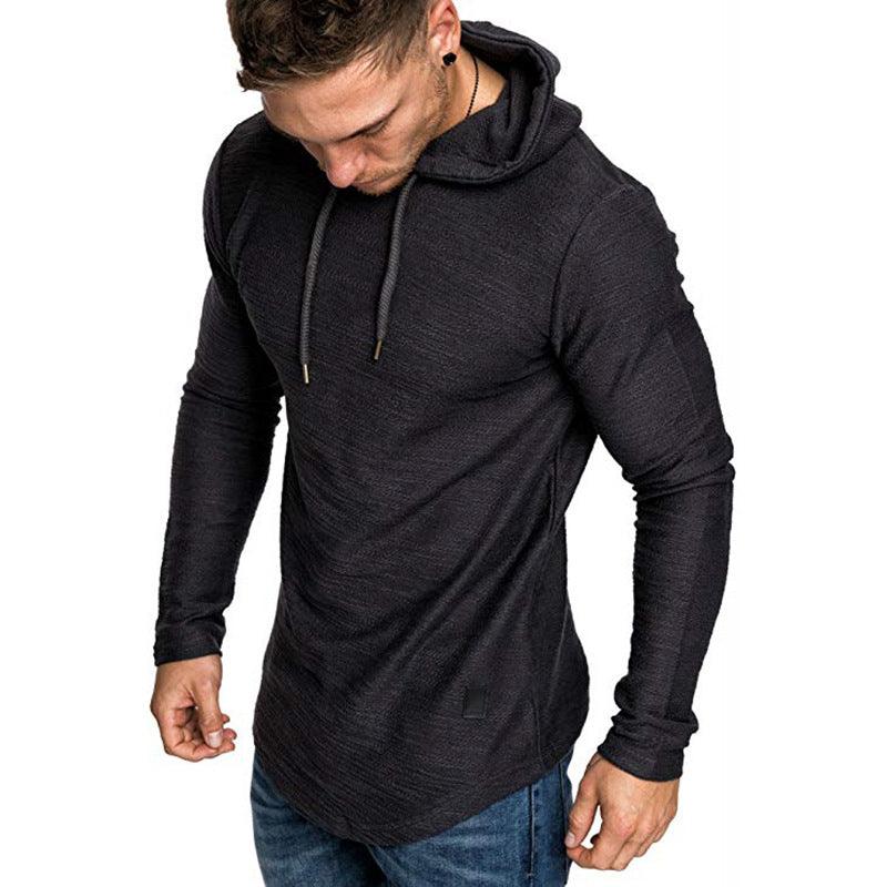 Men Hoodie Sweatshirt Casual Long Sleeve Slim Tops Gym T-shirt - Amazitshop