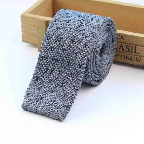 Men Knitted Knit Leisure Striped Ties Fashion Skinny Narrow Slim Neck Ties For Men Skinny Woven Designer Cravat - Amazitshop