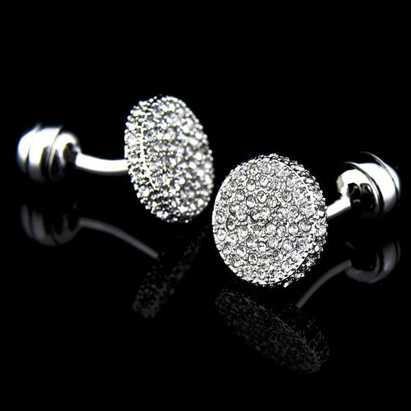 Men s Cufflinks Crystal Full Rhinestone Cufflinks - Amazitshop