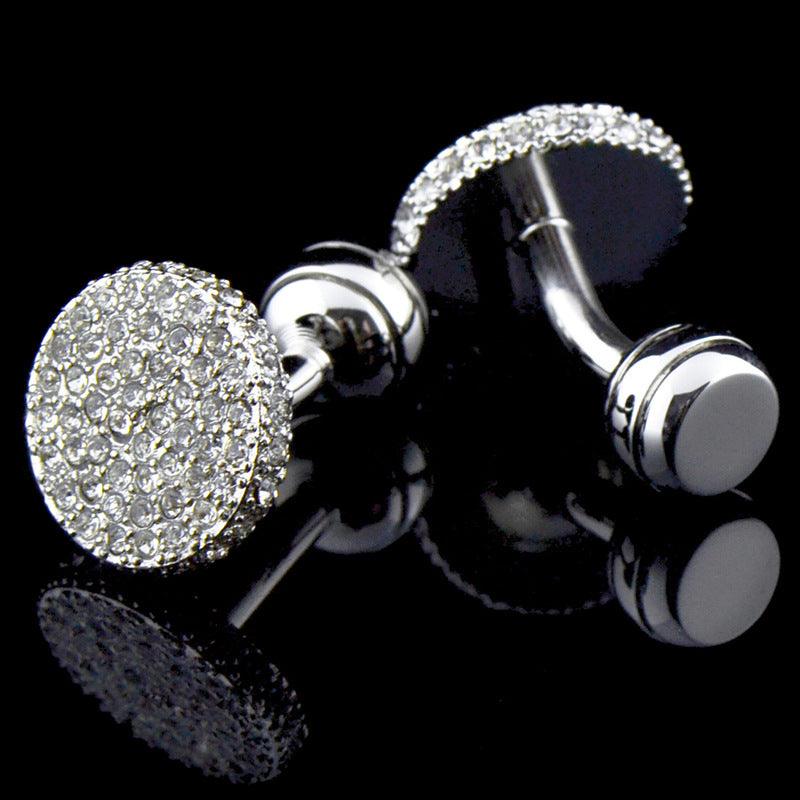 Men s Cufflinks Crystal Full Rhinestone Cufflinks - Amazitshop