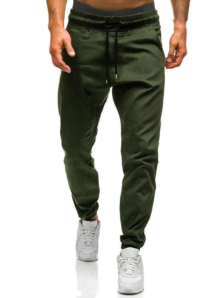 Men Trousers Drawstring Pants Hip Hop Harem Pants Mens Joggers Solid Pants - Amazitshop