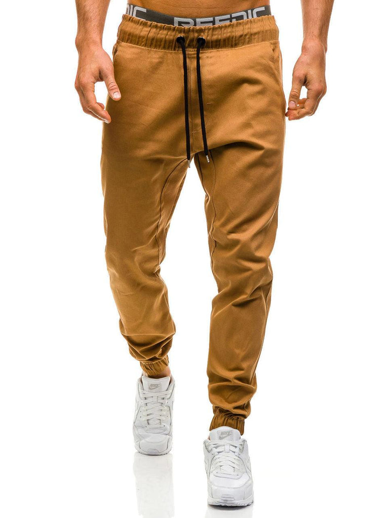Men Trousers Drawstring Pants Hip Hop Harem Pants Mens Joggers Solid Pants - Amazitshop