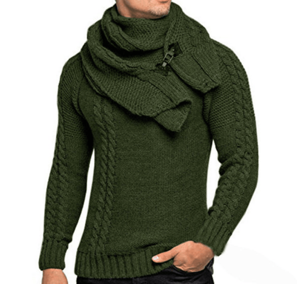 Men Winter Sweater Fashion Slim Fit Pullover Man Warmth Tops - Amazitshop