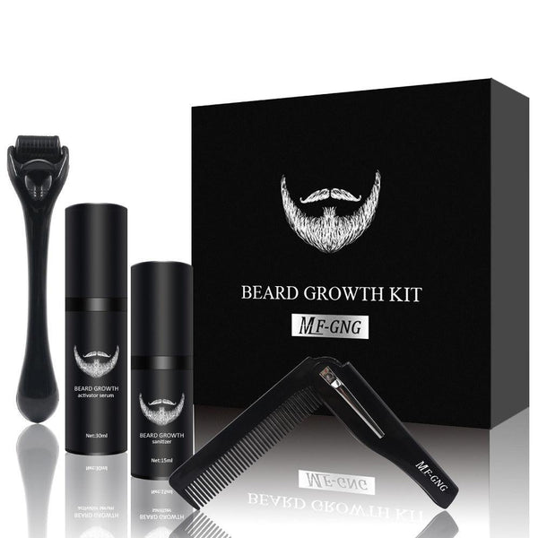 Men's Beard Grooming Kit Beard Roller Cleaning Disinfectant - Amazitshop