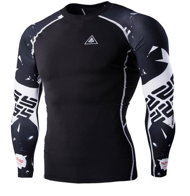 Mens Blackout Long - Sleeve Compression Shirt - Amazitshop