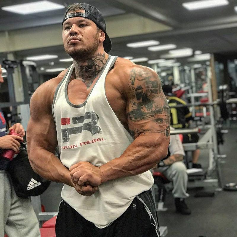 Mens Bodybuilding Fitness Cotton Vest - Amazitshop