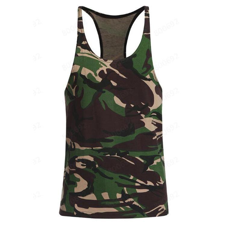 Mens Camouflage Print Sports And Leisure Vest - Amazitshop