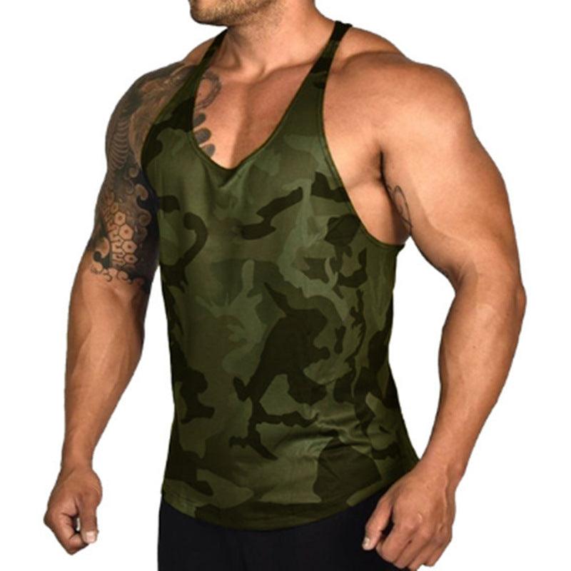 Mens Camouflage Print Sports And Leisure Vest - Amazitshop