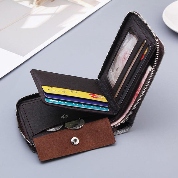 Mens Canvas Short Multifunctional Wallet - Amazitshop