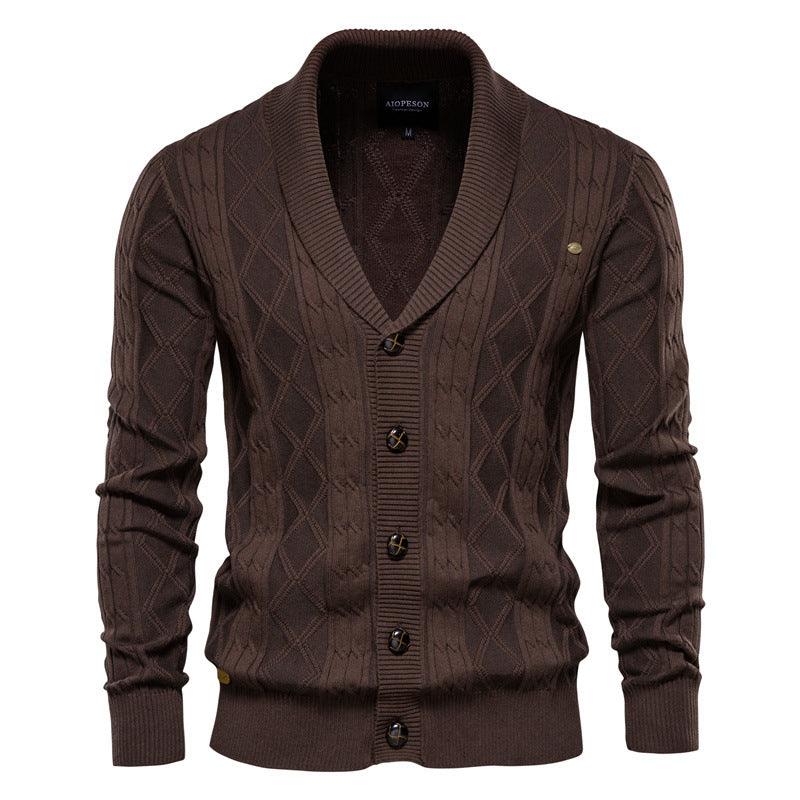 Men's Cardigan Thicken Sweater Knitwear Large Size - Amazitshop