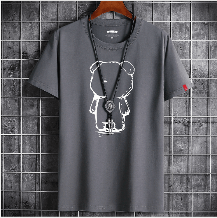 Mens Casual Bear Anime T Shirt - Amazitshop