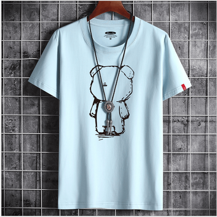 Mens Casual Bear Anime T Shirt - Amazitshop