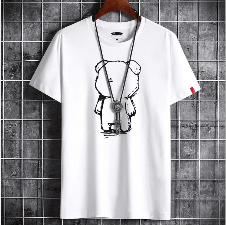 Mens Casual Bear Anime T Shirt - Amazitshop