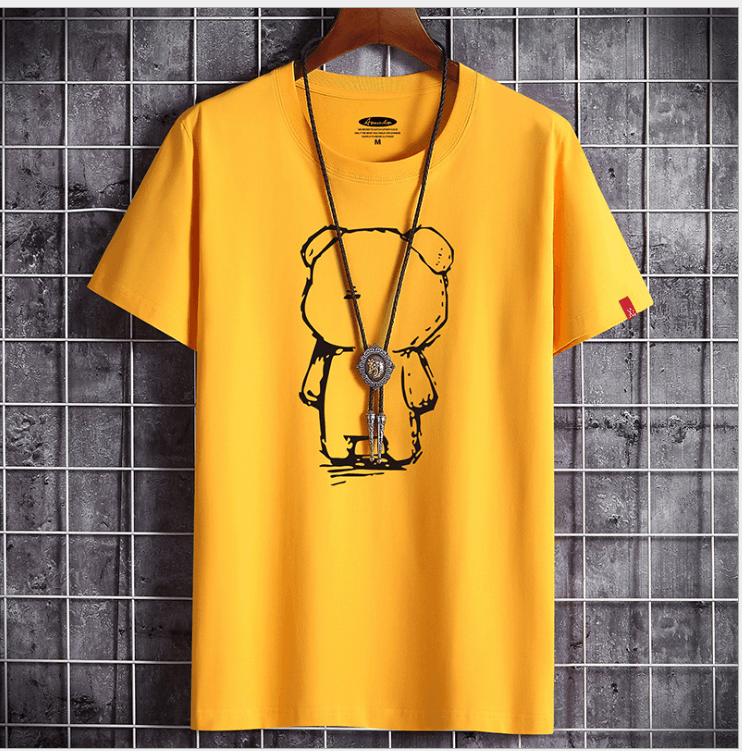 Mens Casual Bear Anime T Shirt - Amazitshop